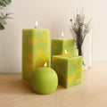 Set Velas Cuadradas x3 + Esfera