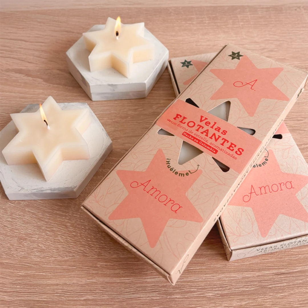 Velas Flotantes Estrella x3