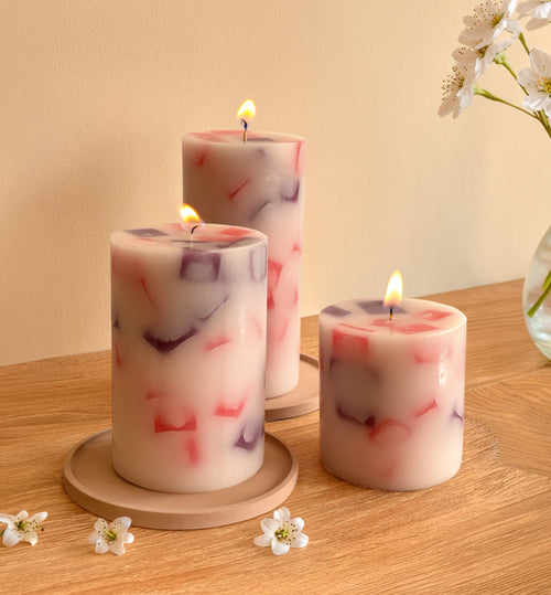Set Velas Cilíndricas x3